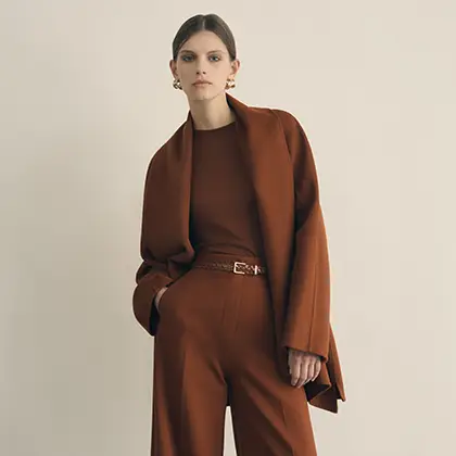 Wool, cashmere and silk coat, hazelnut brown | Max Mara